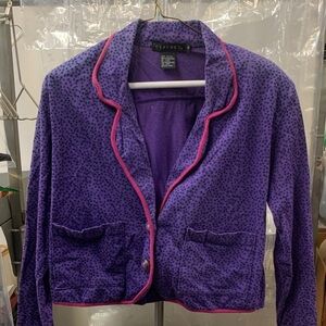 Women's Purple Blazer with Pink Accents